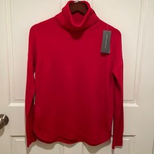 New with tags, French connection red turtleneck sweater size XS